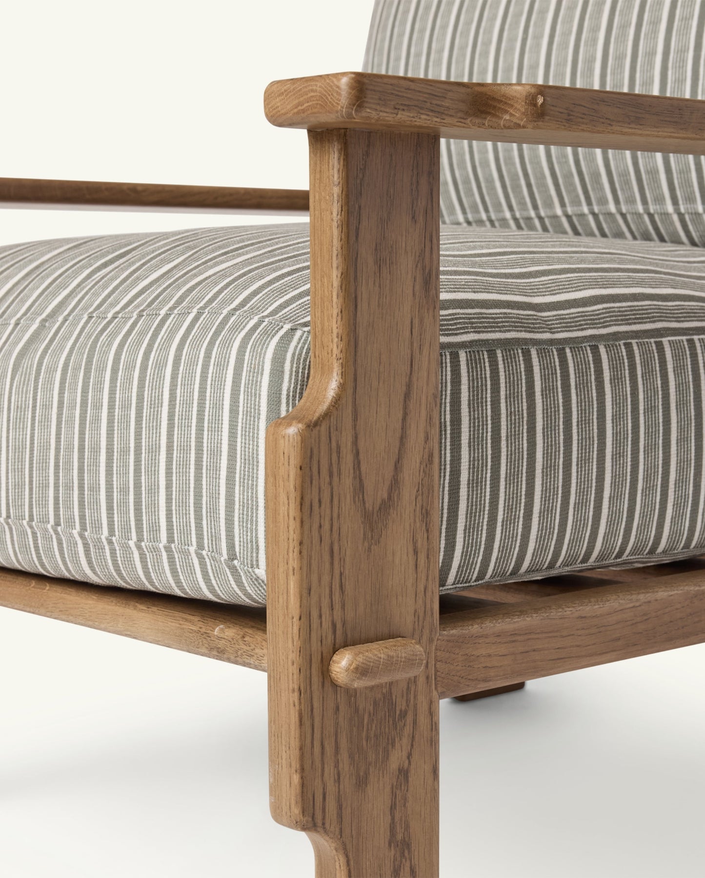 Leela Lounge Chair in Aloe Stripes
