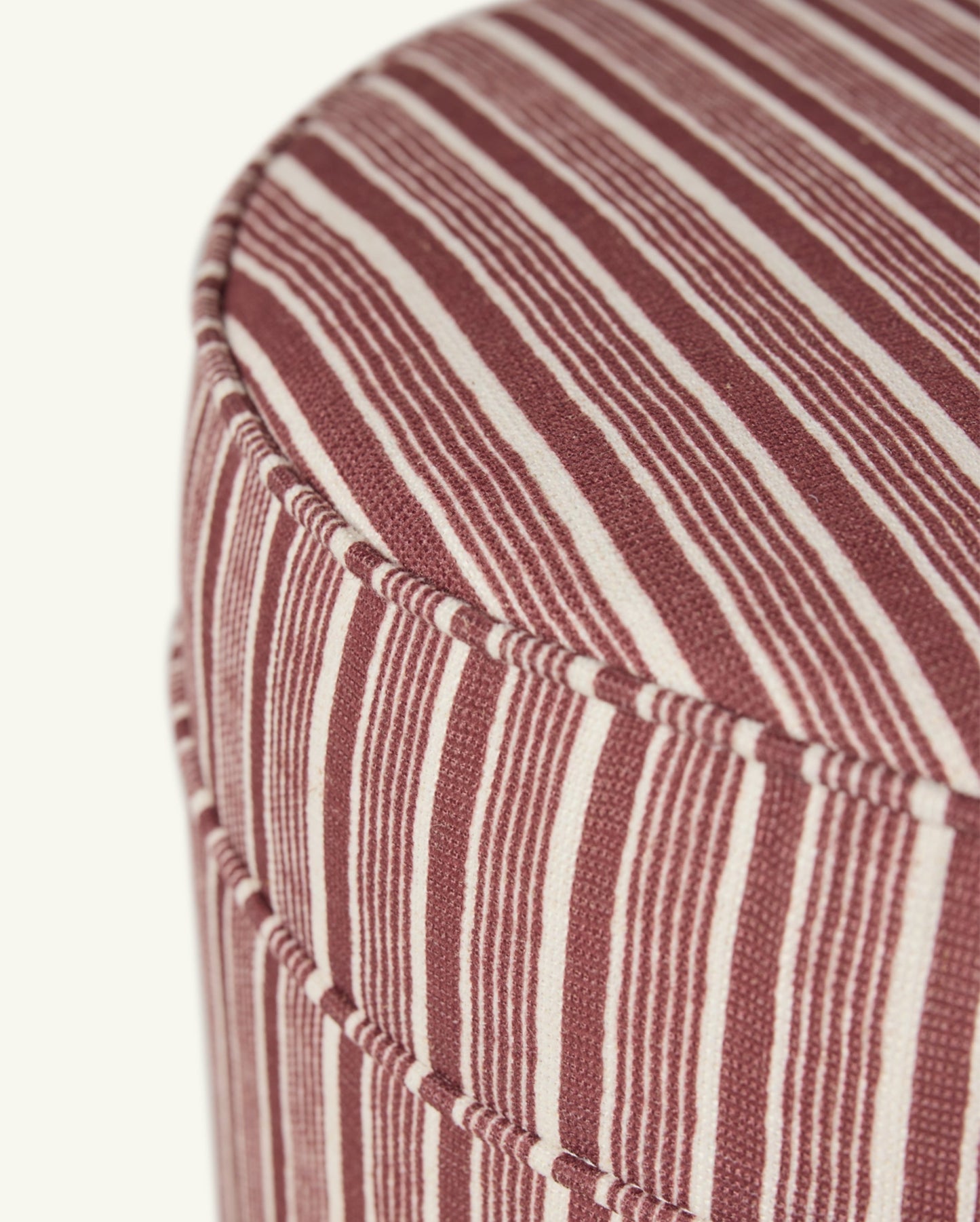 Yara Pouf in Oxblood Stripes