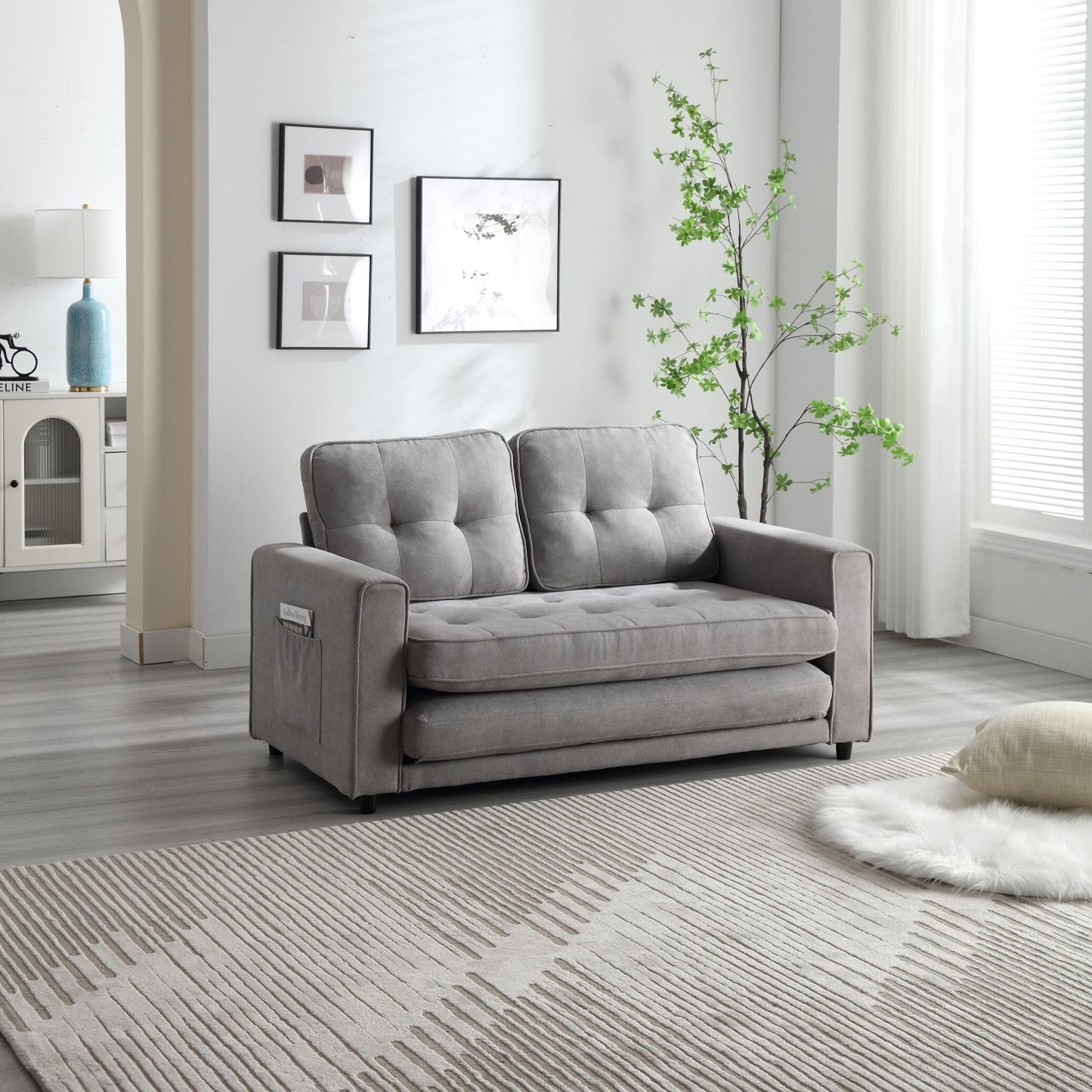 3 Fold Convertible Futon Couch Sleeper Sofa Bed