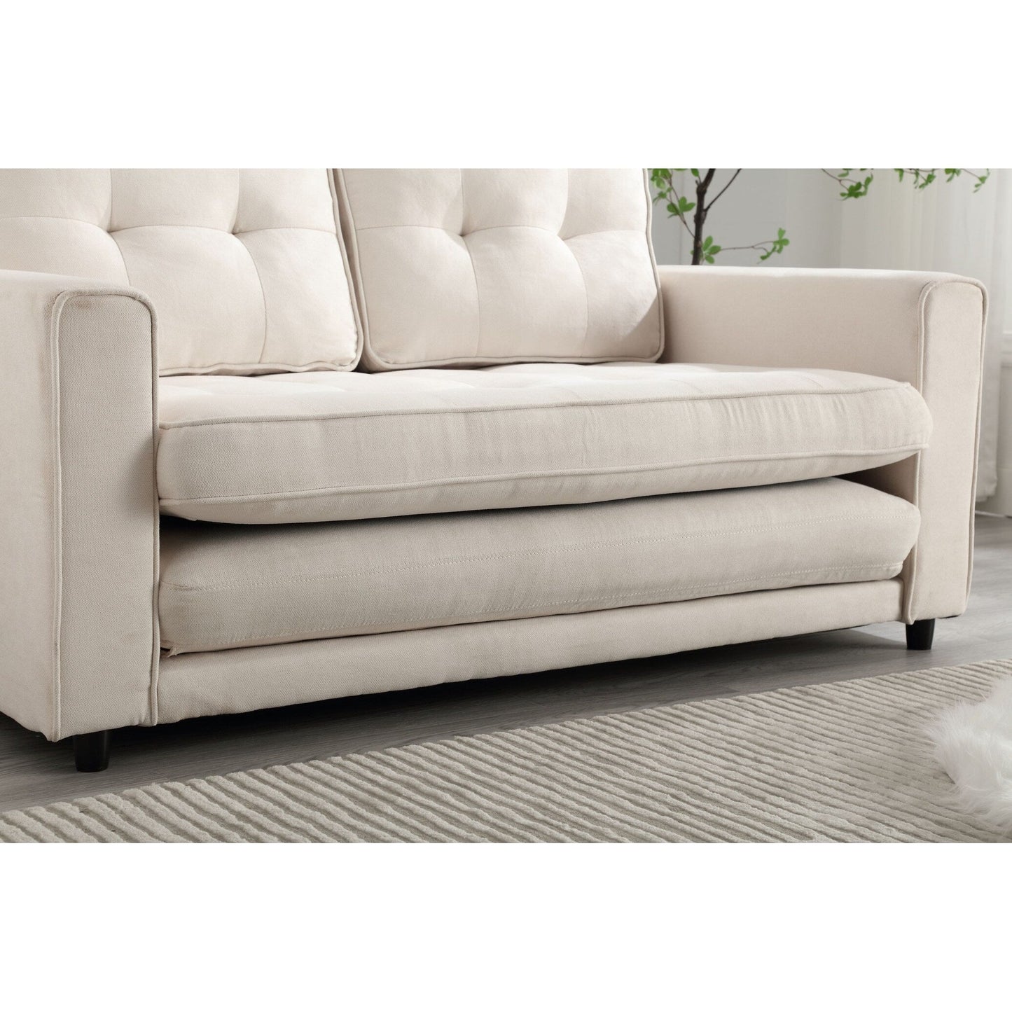 3 Fold Convertible Futon Couch Sleeper Sofa Bed