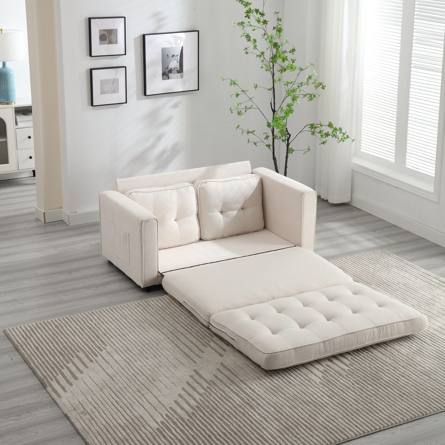 3 Fold Convertible Futon Couch Sleeper Sofa Bed
