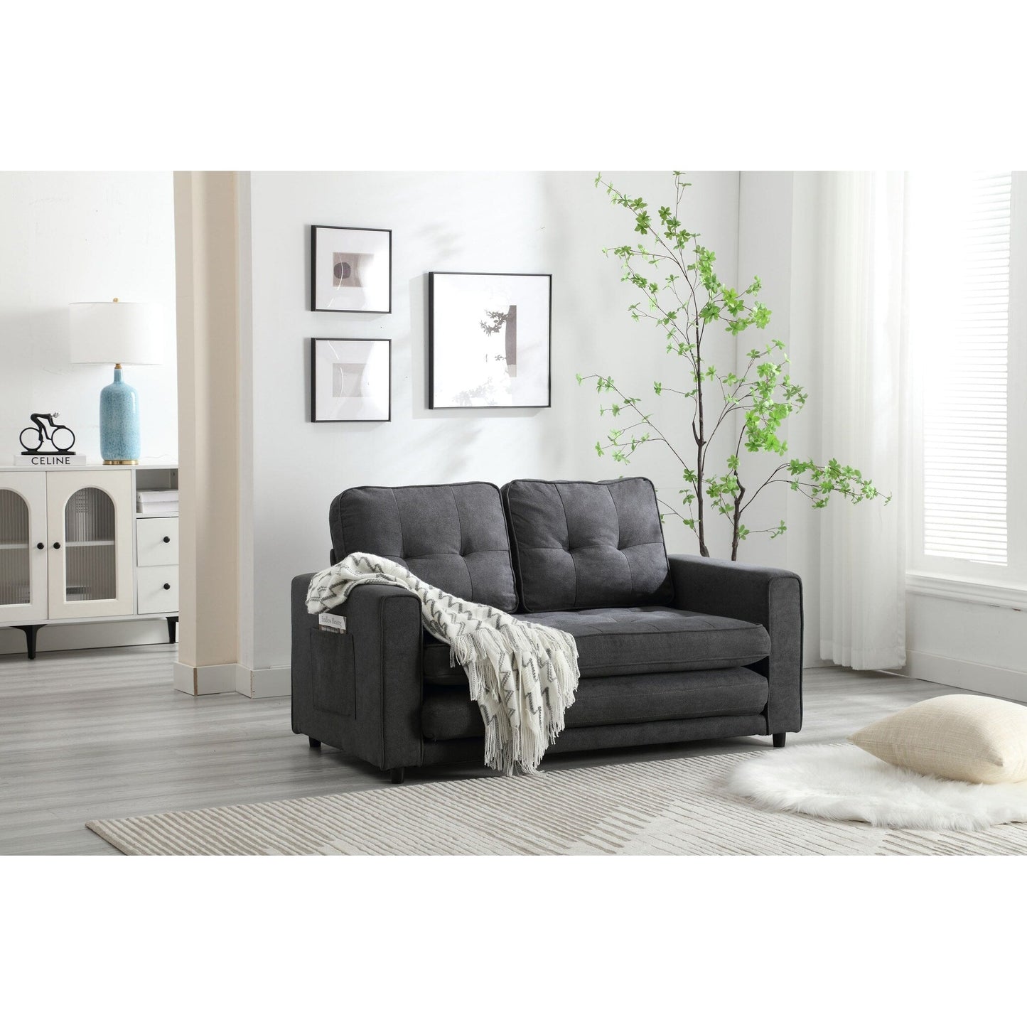 3 Fold Convertible Futon Couch Sleeper Sofa Bed