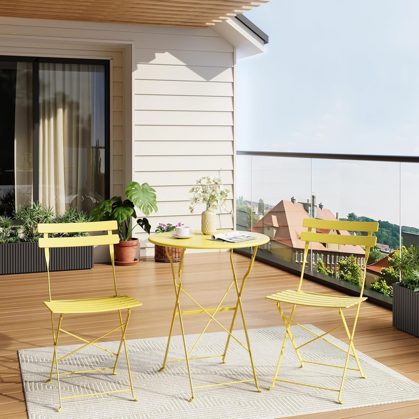 3 Pieces Patio Bistro Sets
