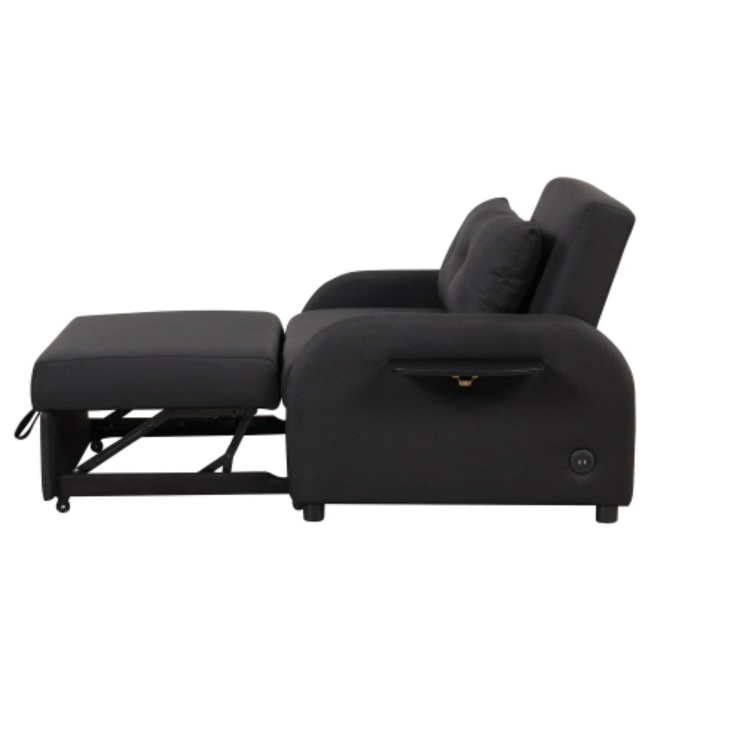 3-in-1 Pull-Out Sofa Sleeper with Collapsible Wing Table & USB Ports by Harper&Bright Designs