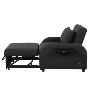 3-in-1 Pull-Out Sofa Sleeper with Collapsible Wing Table & USB Ports by Harper&Bright Designs