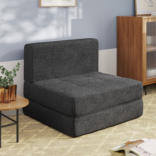 3 in 1 Convertible Flip Chair, Fold Down Chair, Flip Out Lounger Sleeper Bed