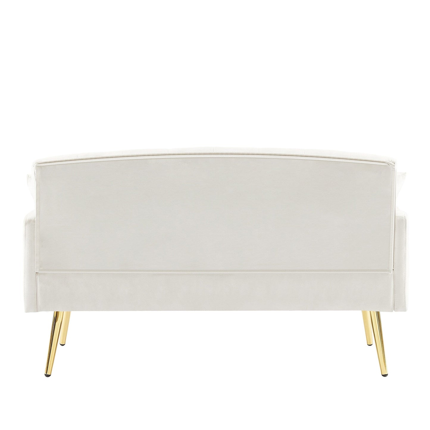 55.5 Velvet 2-Seater Sofa with 2 Pillows, Contemporary Design, and Easy Assembly