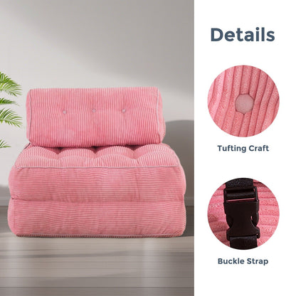 8 Corduroy Folding Couch Sofa Bed,Single