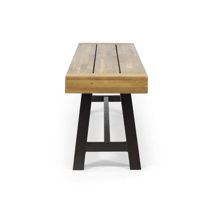 Carlisle Acacia Wood Outdoor Bench by Christopher Knight Home