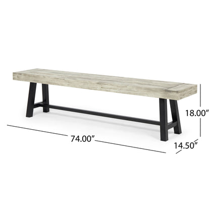 Carlisle Acacia Wood Outdoor Bench by Christopher Knight Home