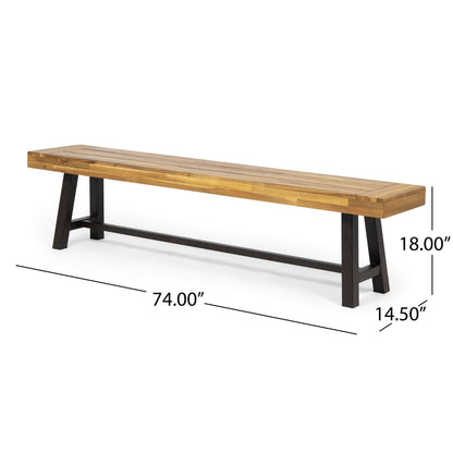 Carlisle Acacia Wood Outdoor Bench by Christopher Knight Home