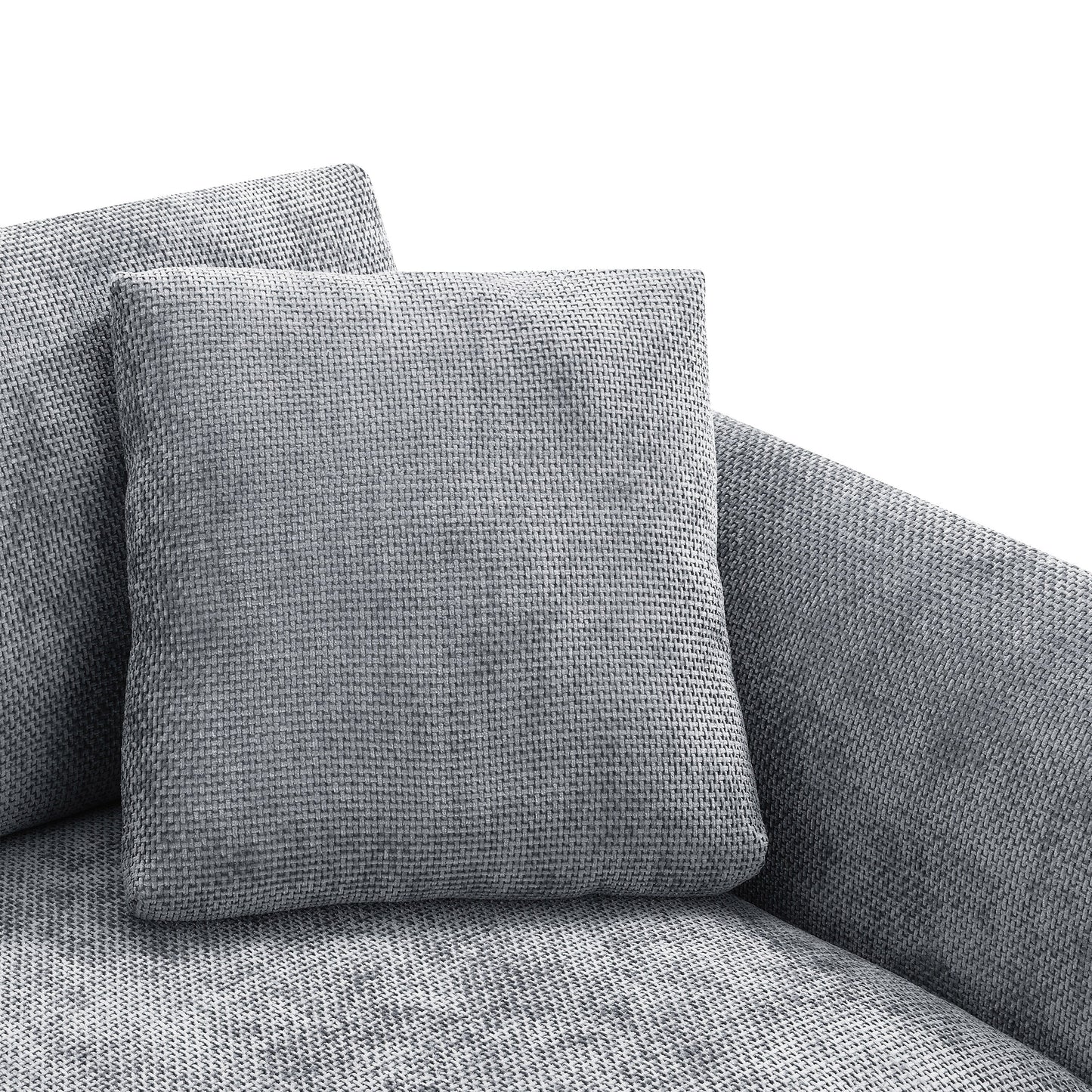 Cloud Sectional Sofa,L-Shaped Luxury Couch Set With 2 Free Pillows,4-Seat Chenille Indoor Furniture With Oversized Chaise