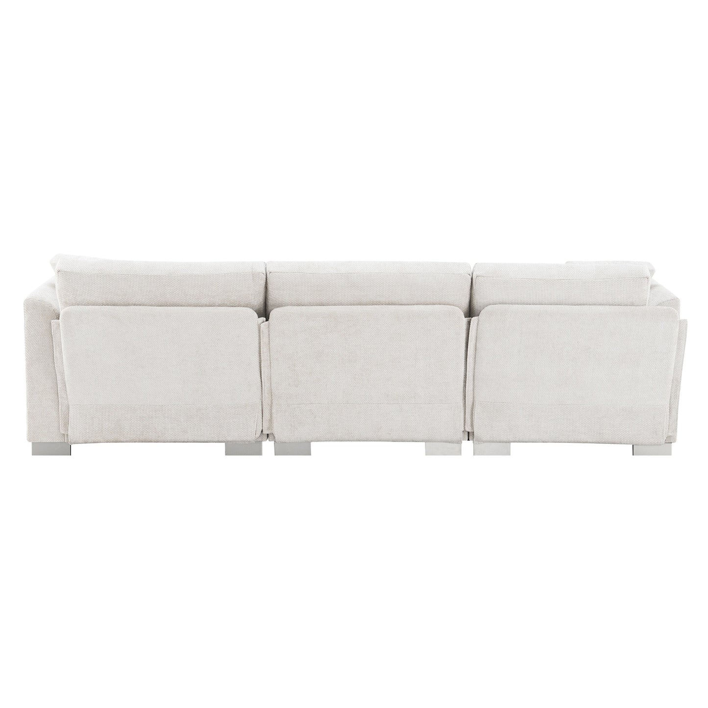 Cloud Sectional Sofa,L-Shaped Luxury Couch Set With 2 Free Pillows,4-Seat Chenille Indoor Furniture With Oversized Chaise