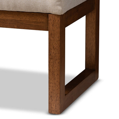 Contemporary Fabric Upholstered Bench by Baxton Studio