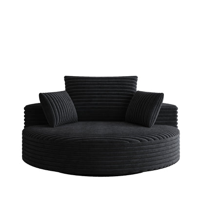 Corduroy Chenille Foam Single Swivel Chair