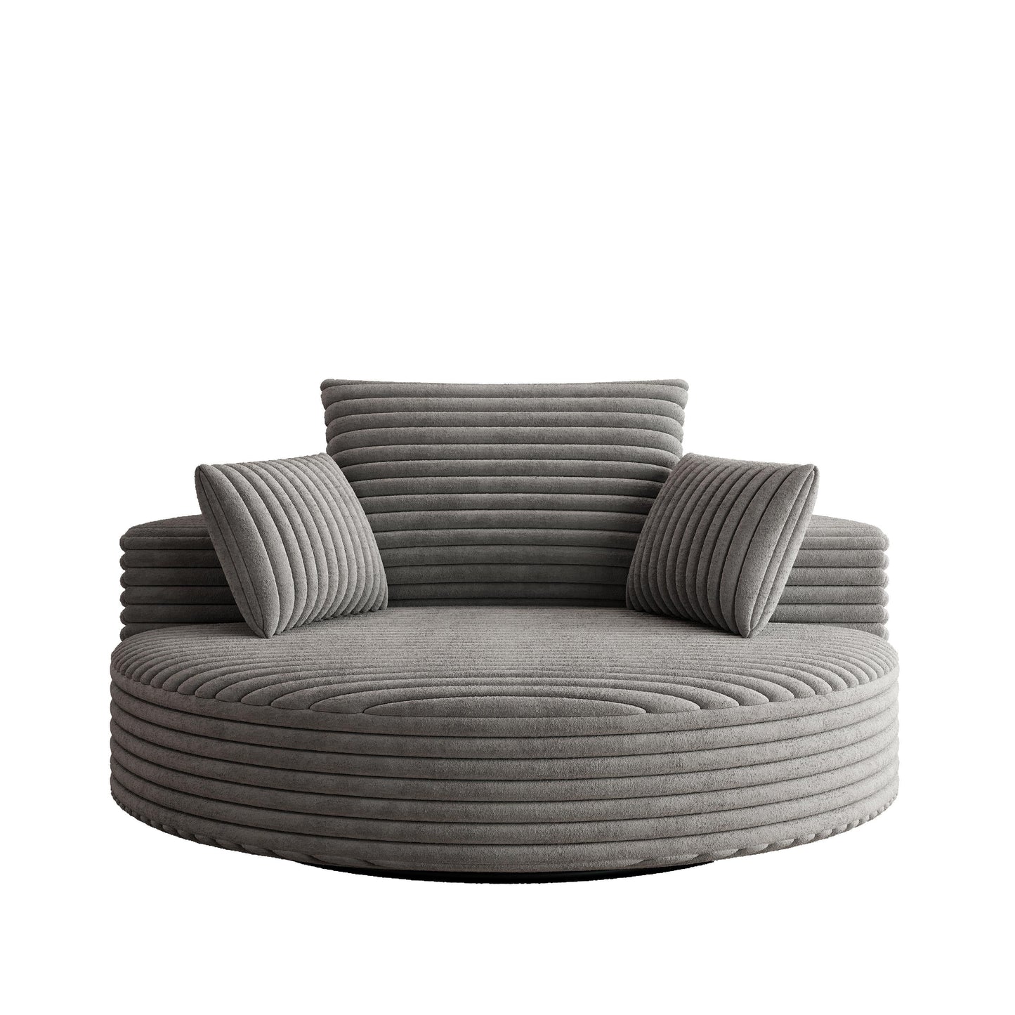 Corduroy Chenille Foam Single Swivel Chair