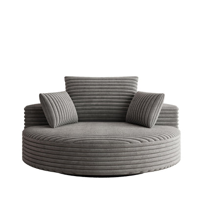 Corduroy Chenille Foam Single Swivel Chair