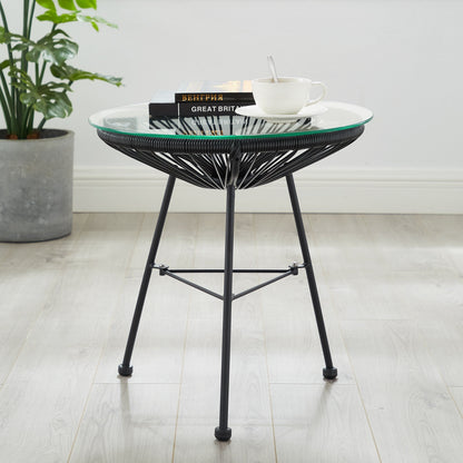 Corvus Sarcelles 3-Piece Modern Wicker Acapulco Bistro Set
