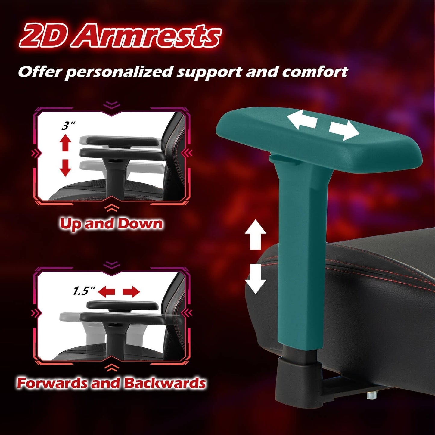 Costway Gaming Chair Ergonomic High Back Computer Chair with Rocking - See Details