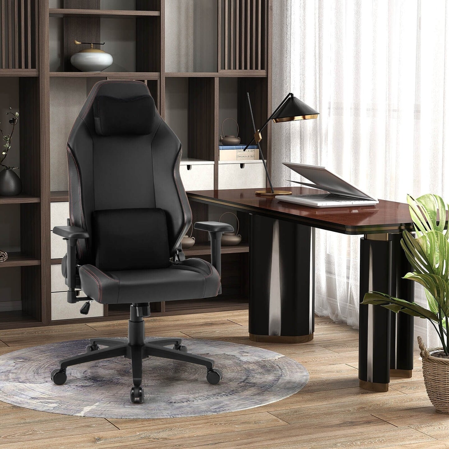 Costway Gaming Chair Ergonomic High Back Computer Chair with Rocking - See Details