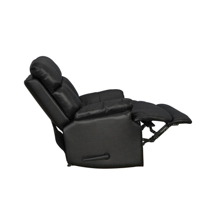 Davin Top Grain Leather Genuine leather Brown Extendable Footrest Manual Recliner