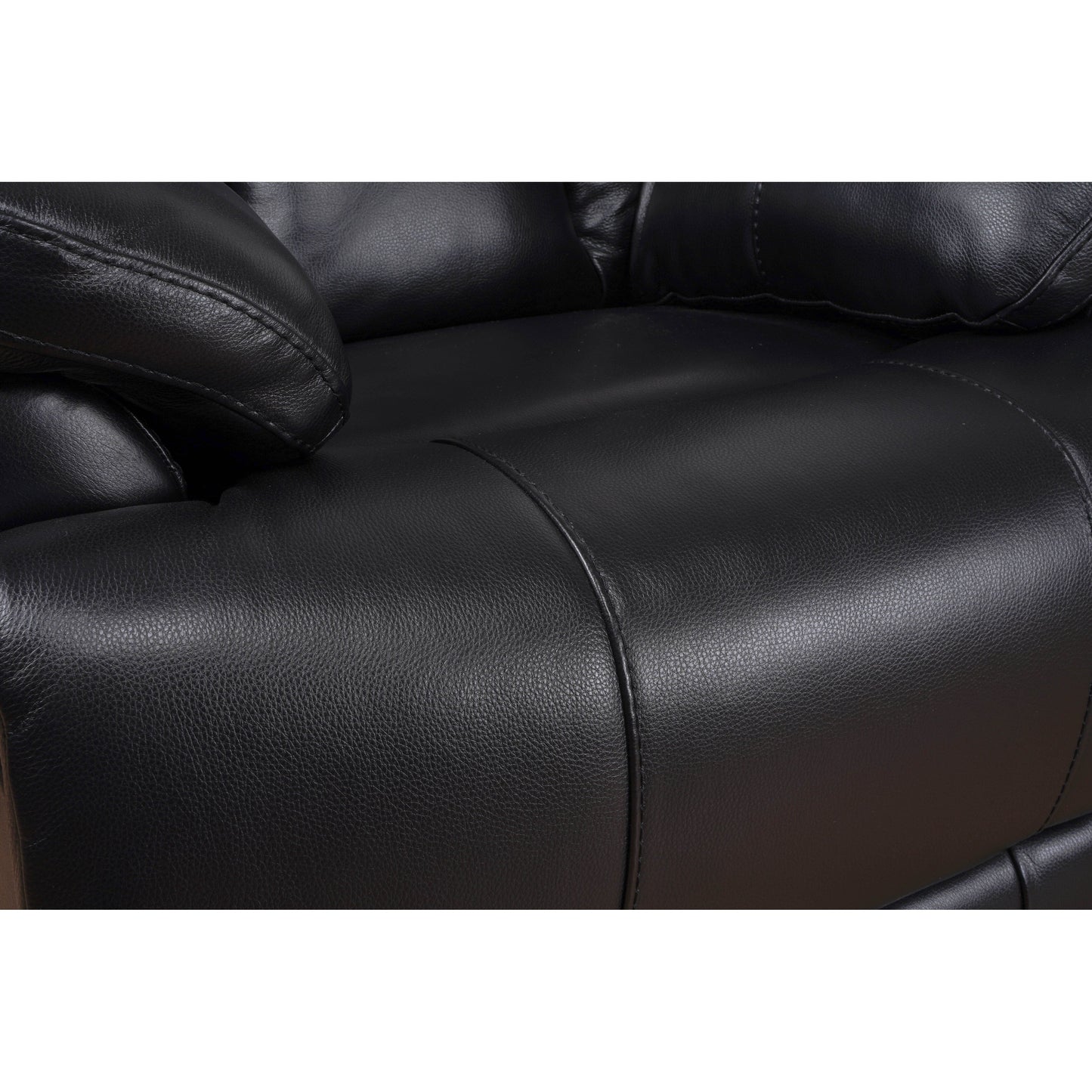 Davin Top Grain Leather Genuine leather Brown Extendable Footrest Manual Recliner