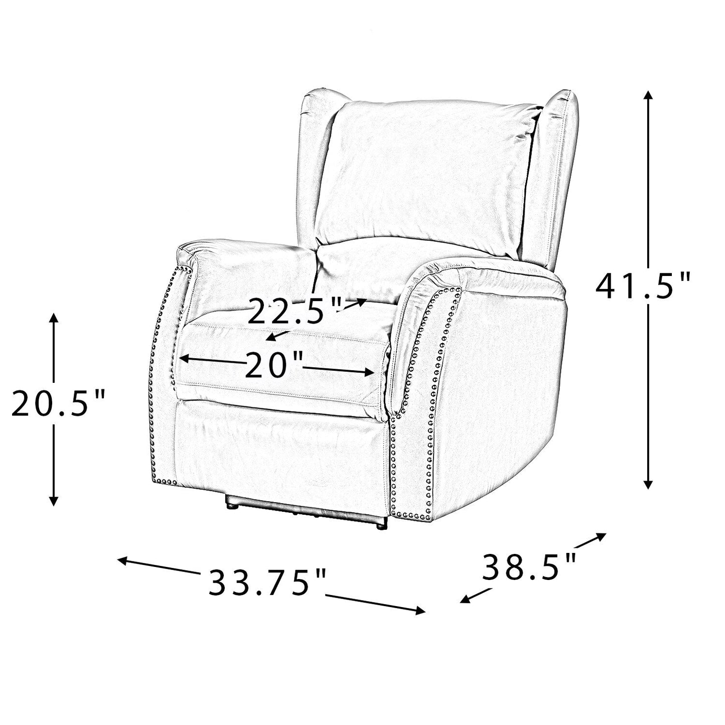 Eduardo Genuine Leather Power Recliner with USB Port Set of 2