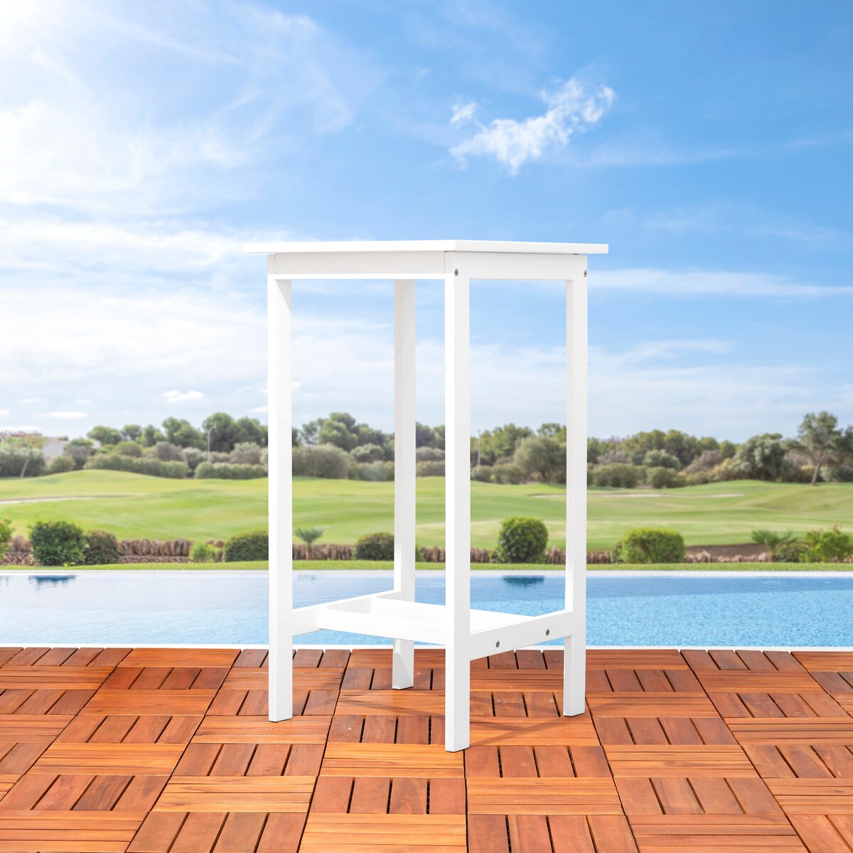 Emilio Wood Bar Table and Chair Dining Set