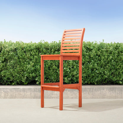 Emilio Wood Bar Table and Chair Dining Set
