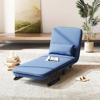 Folding Sleeper Chair Convertible Sofa Bed w/ Adjustable Backrest