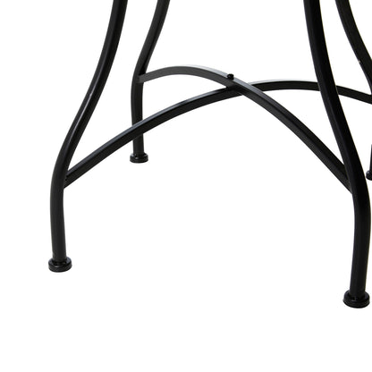 Glitzhome Outdoor Metal Folding Bistro Set 3PCS Patio Table Chairs