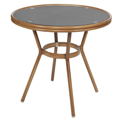 Indoor/Outdoor Commercial Bistro Set with Table and Two Chairs