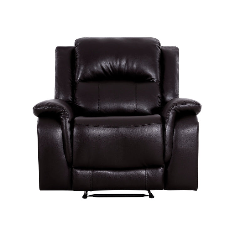 Leather Manual Recliner Sofa Collection for Living Room Leather Reclining Furniture for Home Office Living Room