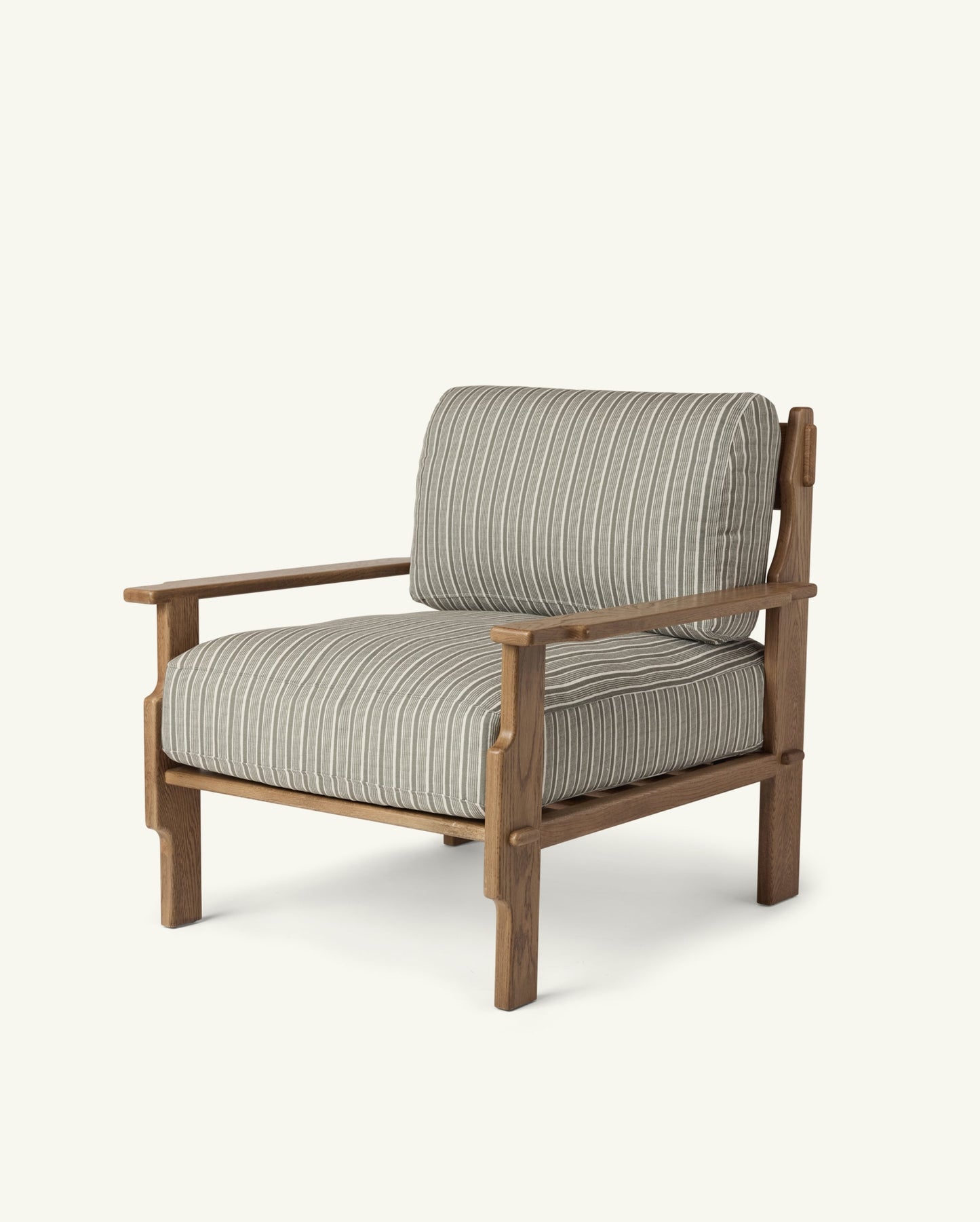 Leela Lounge Chair in Aloe Stripes