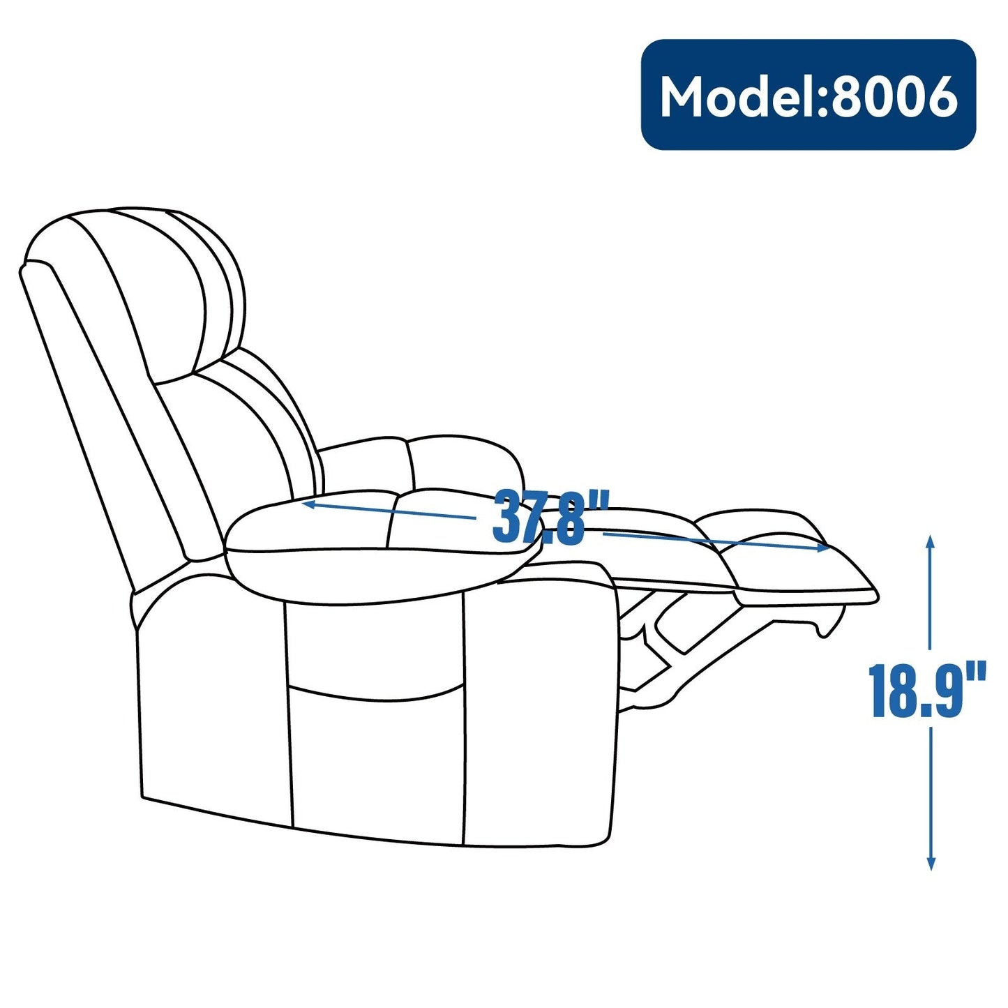 Lazy Boy Dual Motor Chenille Power Lift Recliner w/Massage and Lumbar Heating, Dual Cup Holders, Grey-Blue