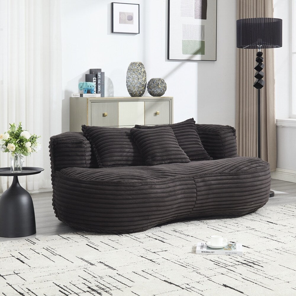 Lazy Sofa Durable Comfort Lounger High Back Bean Bag Chair Couch for Adults and Kids - 2 Seat