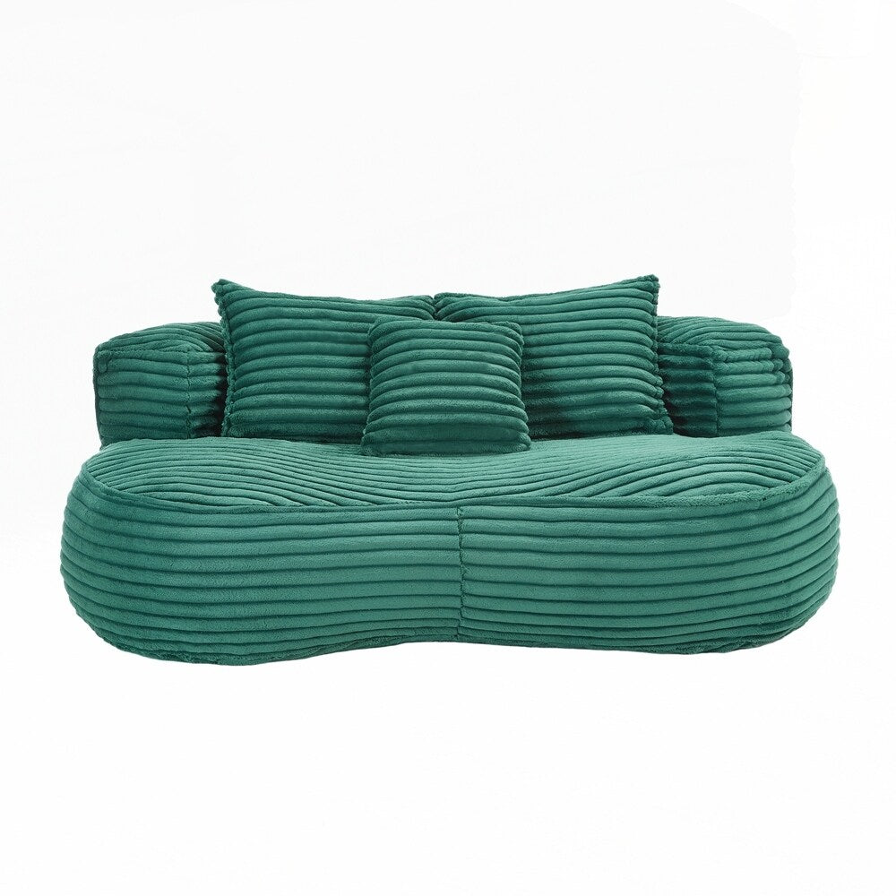 Lazy Sofa Durable Comfort Lounger High Back Bean Bag Chair Couch for Adults and Kids - 2 Seat