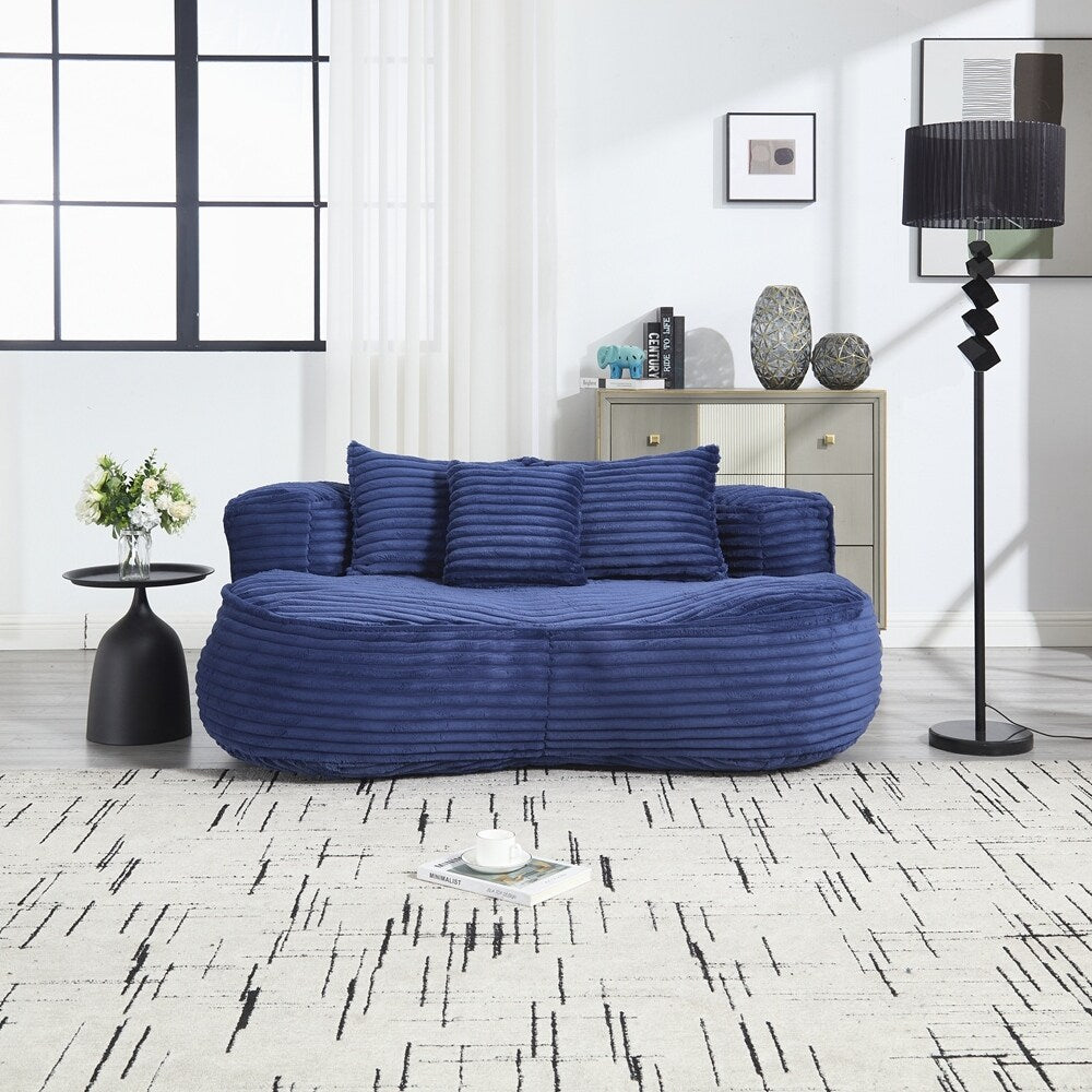Lazy Sofa Durable Comfort Lounger High Back Bean Bag Chair Couch for Adults and Kids - 2 Seat
