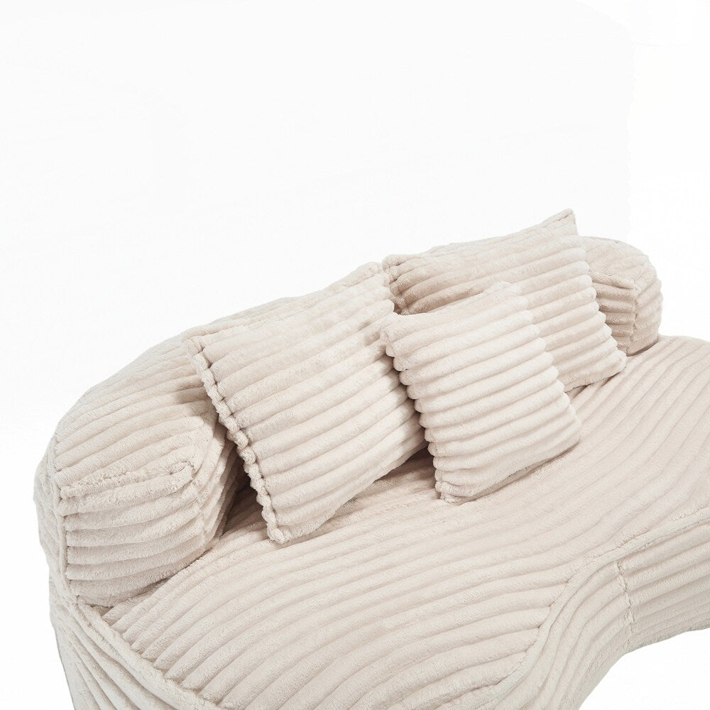 Lazy Sofa Durable Comfort Lounger High Back Bean Bag Chair Couch for Adults and Kids - 2 Seat