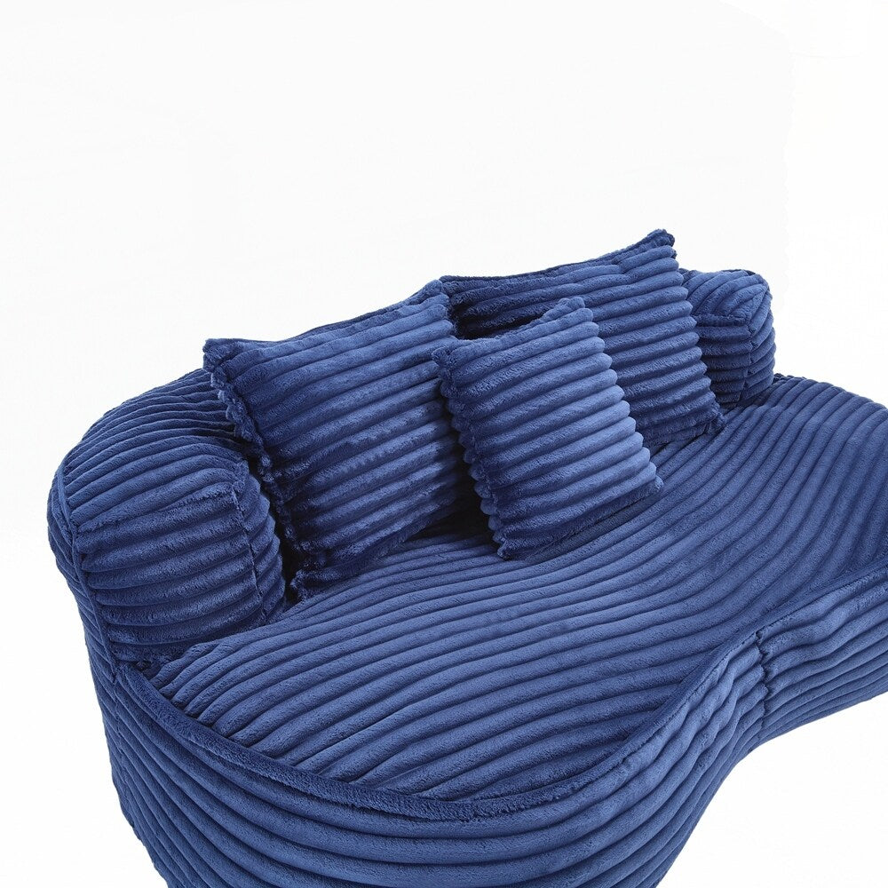 Lazy Sofa Durable Comfort Lounger High Back Bean Bag Chair Couch for Adults and Kids - 2 Seat