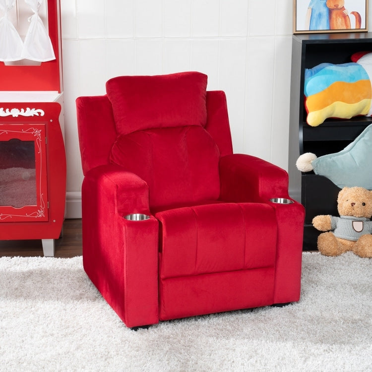Magic Seats for Superheroes  Princesses, Super Deluxe Kids Recliner with Footrest, Headrest, 2 Cup Holders