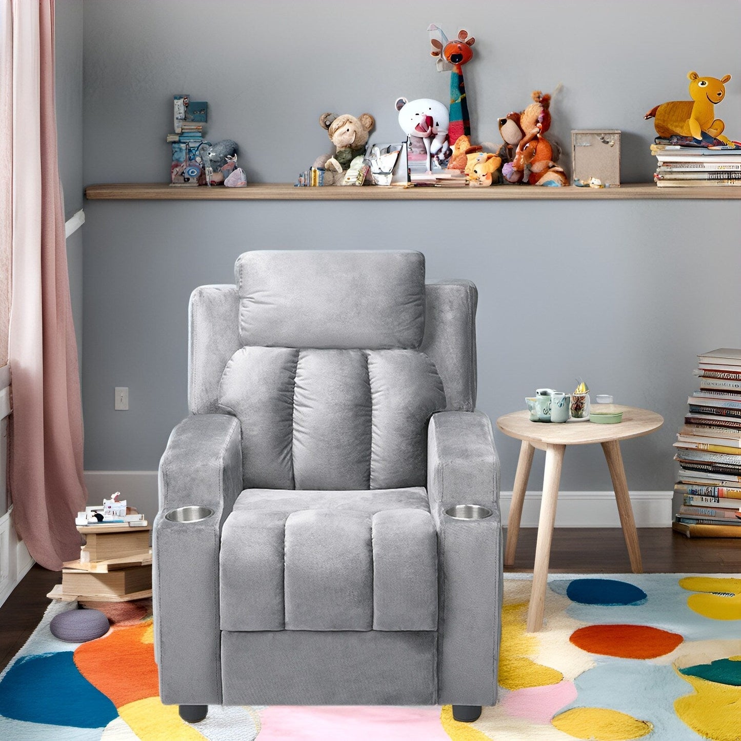 Magic Seats for Superheroes  Princesses, Super Deluxe Kids Recliner with Footrest, Headrest, 2 Cup Holders