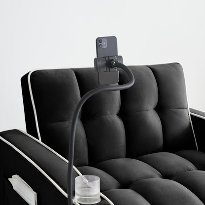 Modern 70.86 3 in 1 Single Convertible Sofa Bed with Adjustable Back and USB Charging Port for Living Room