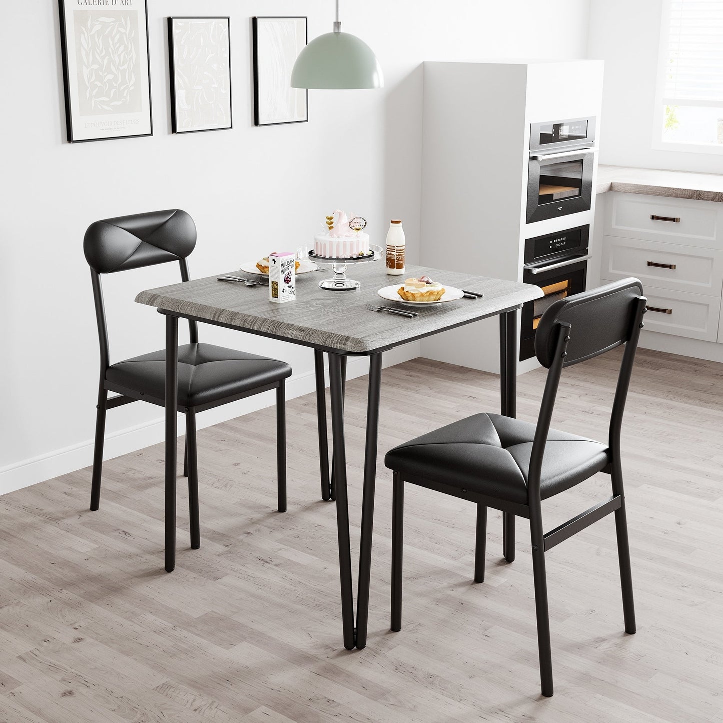 Modern kitchen Dinner Table Set for Dining Room - 3-Piece