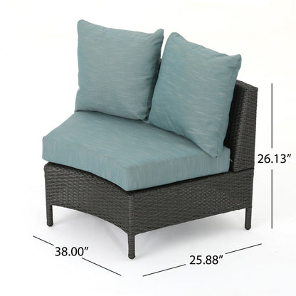 Newton All-Weather Wicker Sectional Sofa Set by Christopher Knight Home