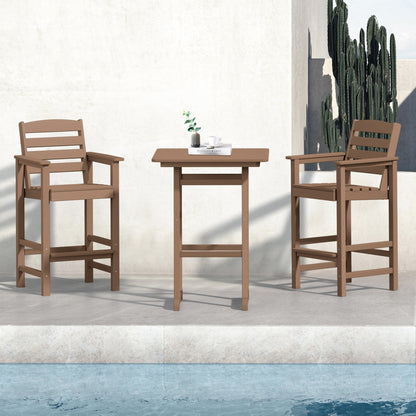 Plastic Tall adirondack Chair Set Of 3-Piece Patio Conversation Set