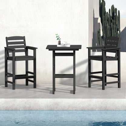 Plastic Tall adirondack Chair Set Of 3-Piece Patio Conversation Set