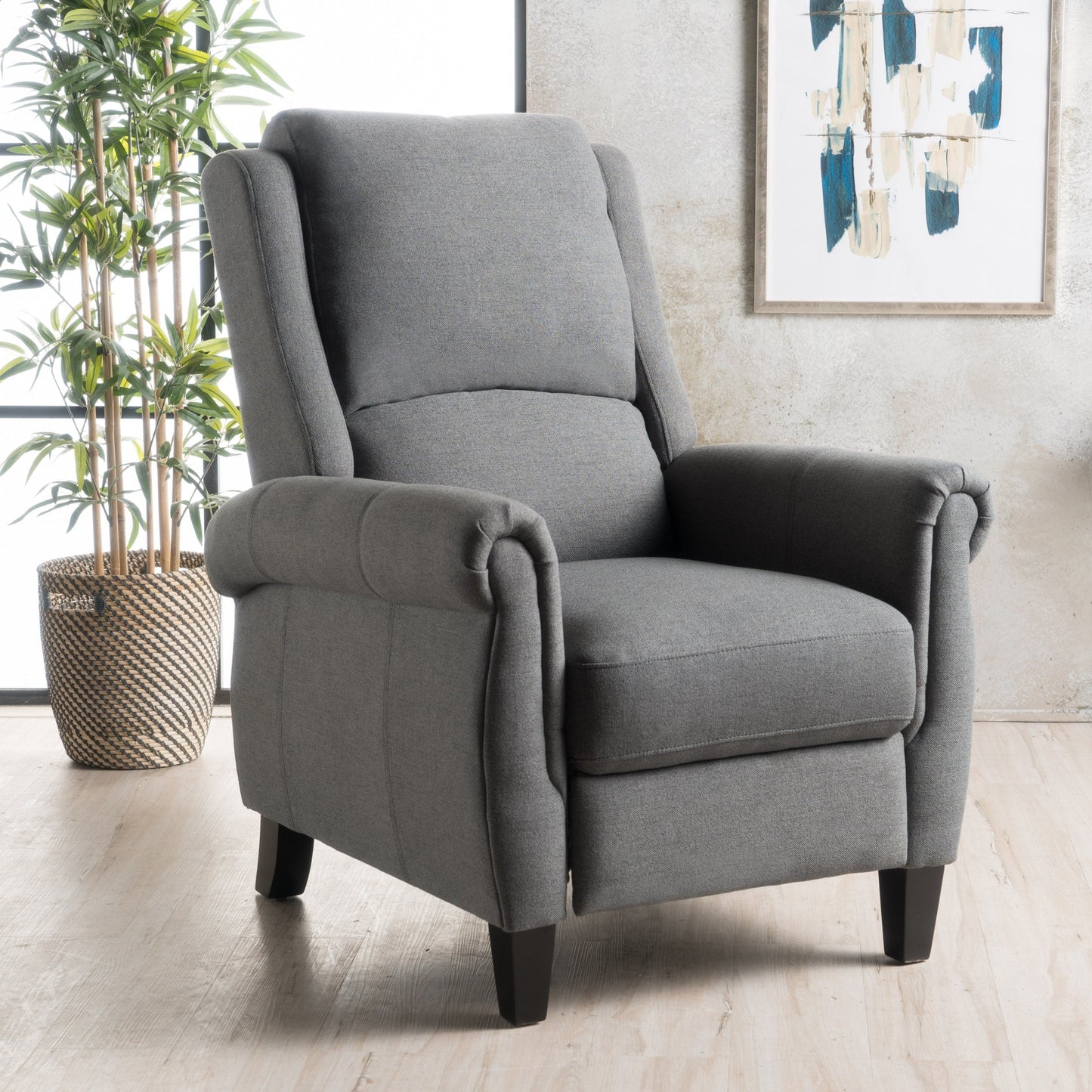 Roomfitters Ultimate Comfort PU Leather Pushback Recliner, Luxurious Recliner Chair for Living Room or Bedroom