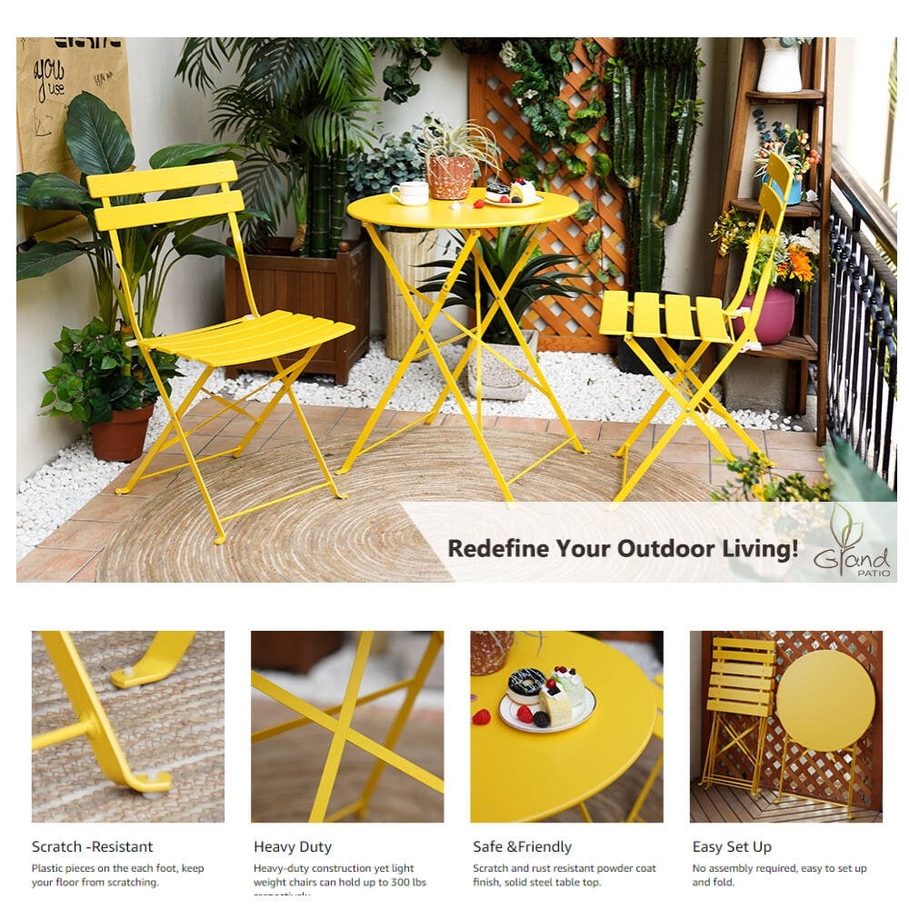 Round 2 Person - 23.6 Long Bistro Set