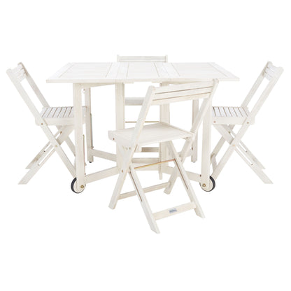 SAFAVIEH Outdoor Brandy 5-Piece Outdoor Dining Table Set - 43Wx35Dx29H